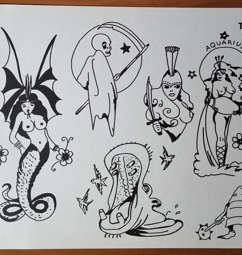 Raro foglio flash tatuaggio