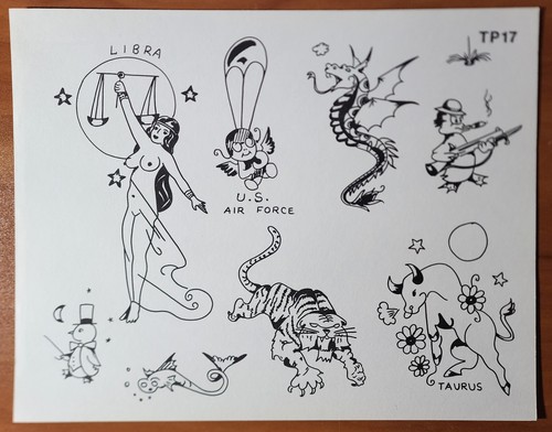Raro foglio flash tatuaggio